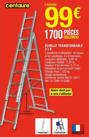 Brico Dépôt Échelle transformable 3 x 8 offre