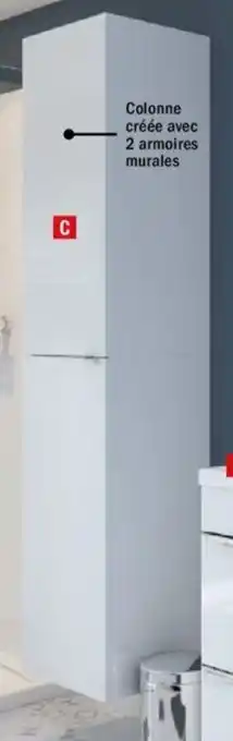 Brico Dépôt Armoire murale blanche L. 40 cm "imandra" offre