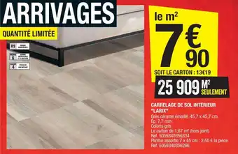 Brico Dépôt Carrelage de sol intérieur "larix" offre