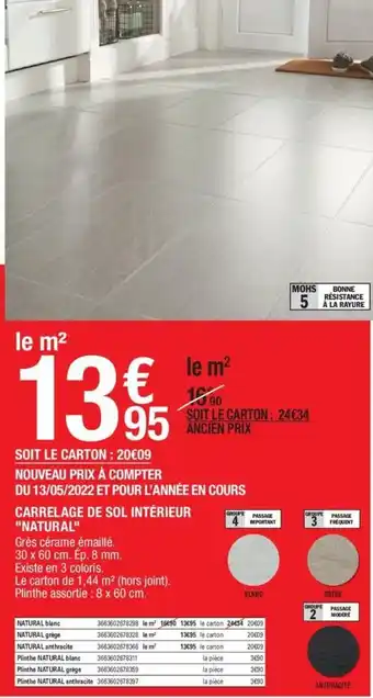 Nouveau prix à compter