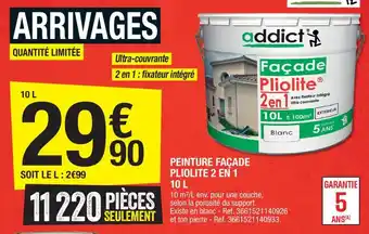 Brico Dépôt Peinture façade pliolite 2 en 1 10 L offre