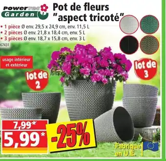 Norma Pot de fleurs "aspect tricoté" offre