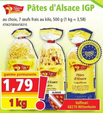 Norma Pâtes d'alsace IGP offre