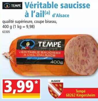 Norma Véritable saucisse à l'ail offre