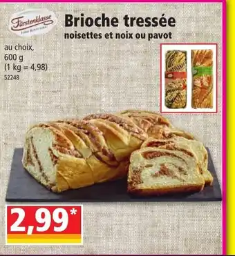 Norma Brioche tressée noisettes et noix ou pavot offre