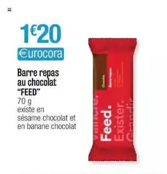 Cora x Carrefour Barre Repas Au Chocolat offre