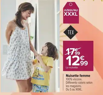 Carrefour Tex nuisette femme offre