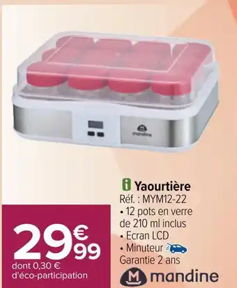 Carrefour Mandine yaourtière offre