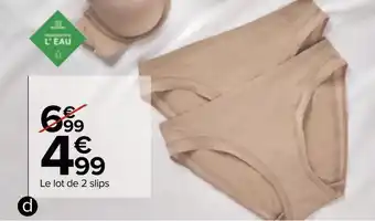 Carrefour Tex slips femme offre