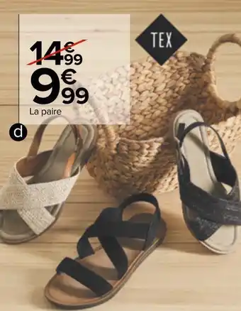 Carrefour Tex chaussure femme offre