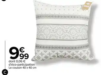 Carrefour Tex home coussin "cheverny" offre