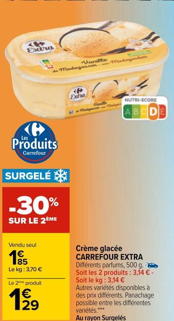 Carrefour Carrefour extra crème glacée offre