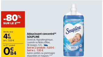 Carrefour Soupline adoucissant concentré offre