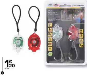 Carrefour Led dunlop éclairage de sécurité à rouge et blanc offre