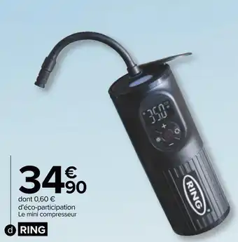Carrefour Ring mini compresseur nomade offre
