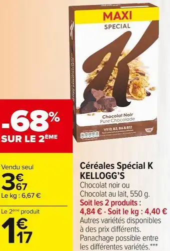 Carrefour Market Spécial k céréales kellogg’s offre