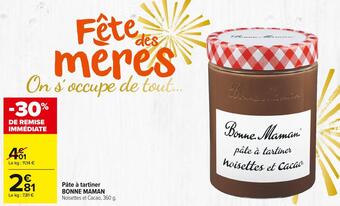 Carrefour Market Bonne maman pâte à tartiner offre