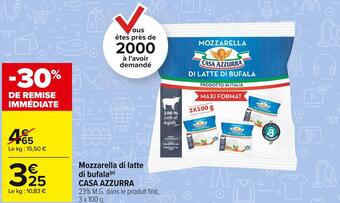 Carrefour Market Casa azzurra mozzarella di latte di bufala offre