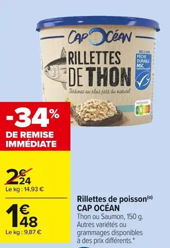 Carrefour Market Cap océan rillettes de poisson offre
