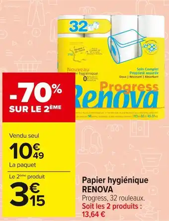 Carrefour Market Renova papier hygiénique offre
