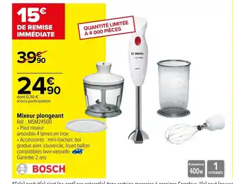 Carrefour Mixeur plongeant Réf:MSM24500 offre