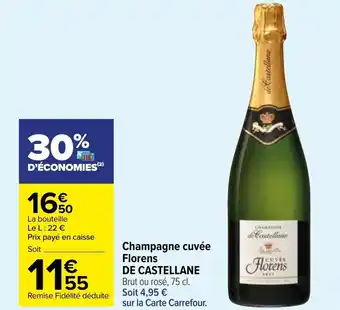 Carrefour Market Champagne cuvée florens DE CASTELLANE offre