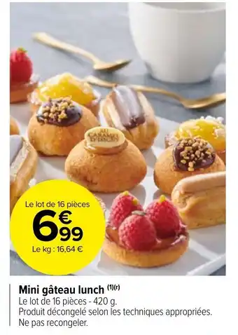 Carrefour Market Mini gâteau lunch offre