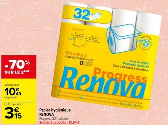 Carrefour Market Papier hygiénique RENOVA offre