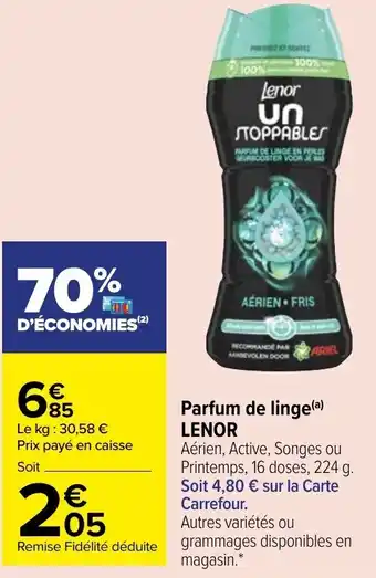 Carrefour Market Parfum de linge LENOR offre
