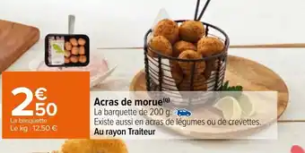 Carrefour Acras de morue offre