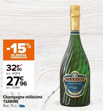 Carrefour Champagne millésimé TSARINE offre