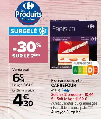 Carrefour Fraisier surgelé CARREFOUR offre