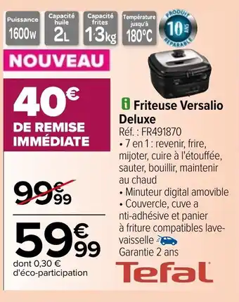 Carrefour Friteuse versalio deluxe offre