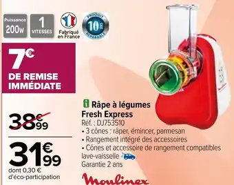 Carrefour Râpe à légumes fresh express offre