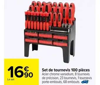 Carrefour Set de tournevis 100 pièces offre