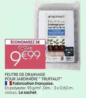 Truffaut Truffaut feutre de drainage pour jardinière offre