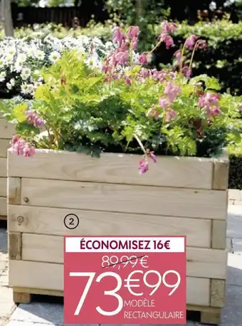 Truffaut Hillhout bac en bois offre