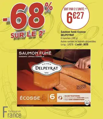 Géant Casino Delpeyrat saumon fumé ecosse offre