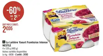 Géant Casino Nestle la laitière yaourt framboise intense offre