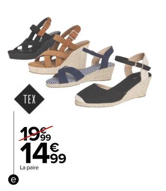 Carrefour Tex chaussure femme offre