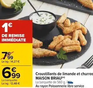 Maison briau croustillants de limande et churros