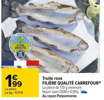 Carrefour Filière qualité carrefour truite rose offre