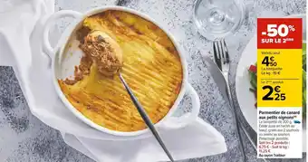Carrefour Parmentier de canard aux petits oignons offre