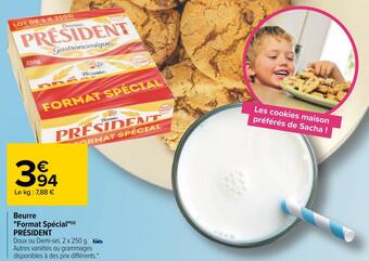 Carrefour Président beurre "format spécial" offre