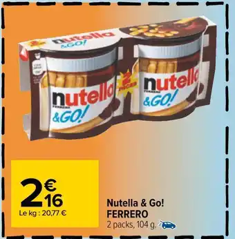 Carrefour Ferrero nutella & go! offre