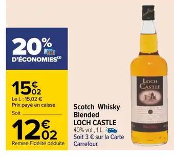 Carrefour Loch castle scotch whisky blended offre