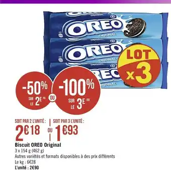Géant Casino Biscuit Oreo Original offre