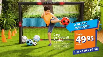Action Cage de football dunlop offre