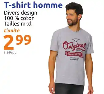 Action T-shirt homme offre