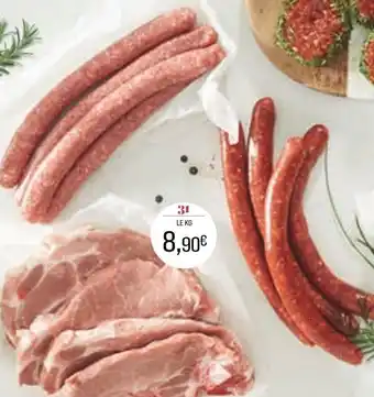 Match Colis barbecue : saucisses, merguez côtes échine de porc avec os marinee offre